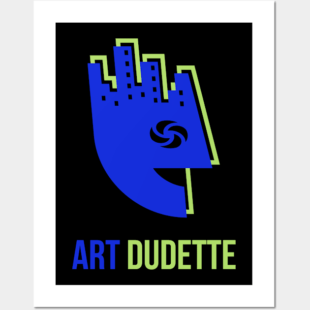 Art Dudette In Blue And Lime Wall Art by yourartdude